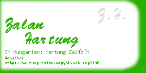 zalan hartung business card